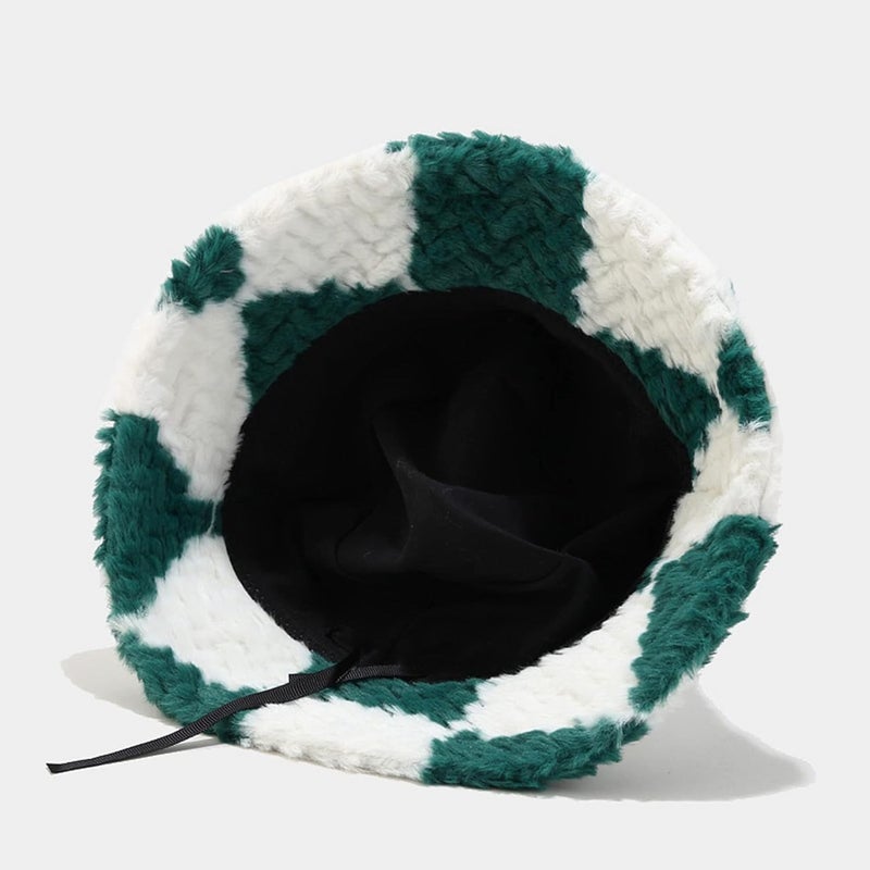 Dirholl Women's Winter Faux Fur Fuzzy Warm Bucket Hat - Image 2